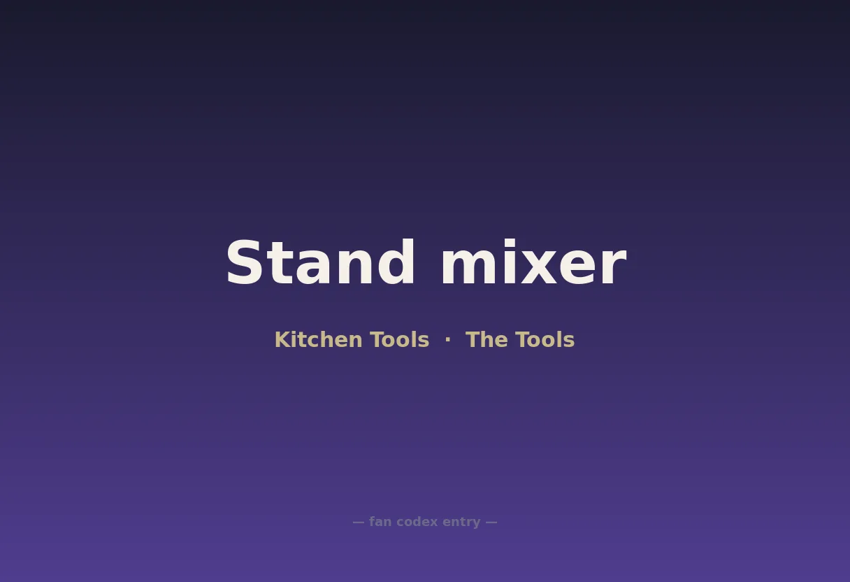Stand mixer